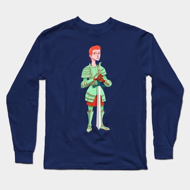 Joan of Arc Long Sleeve T-Shirt by washburnillustration